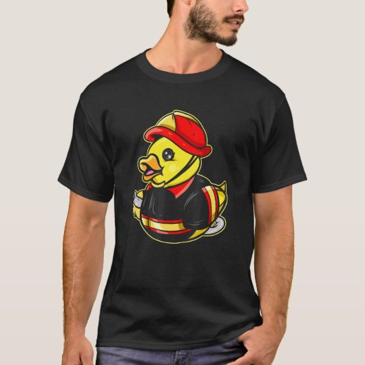 Abteilung Feuerwehrfeuerwehr für Rubber-Duck T-Shirt (Vorderseite)