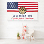 Abteilung Feuerwehrruhestand Patriotic Fire Depart Banner (Insitu)