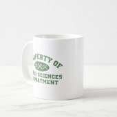 Abteilung für Erdwissenschaften Kaffeetasse (Vorderseite Links)