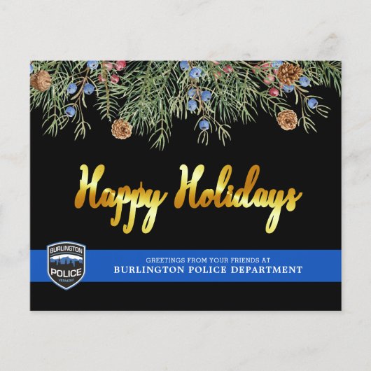 Abteilung für Haushaltspolizei Weihnachtskarten (Vorderseite)