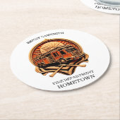 Abteilung für Mut und Dedication Fire Runder Pappuntersetzer (Angewinkelt)