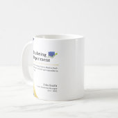 Abteilung für personalisiertes Marketing Kaffeemas Kaffeetasse (Vorderseite Links)