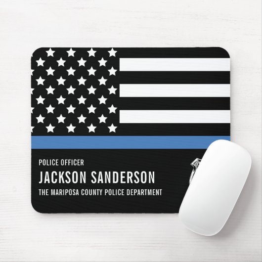 Abteilung für Zollpolizei Thin Blue Line Mousepad (Mit Mouse)