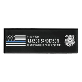 Abteilung für Zollpolizei Thin Blue Line Namenschild