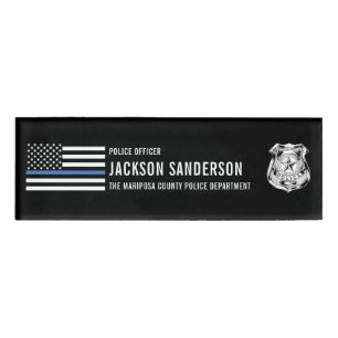 Abteilung für Zollpolizei Thin Blue Line Namenschild