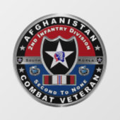 Abteilung Infanterie "Afghanistan Combat Veteran" Fensteraufkleber (Blatt)