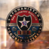 Abteilung Infanterie "Afghanistan Combat Veteran" Fensteraufkleber (Blatt 2)