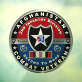 Abteilung Infanterie "Afghanistan Combat Veteran" Fensteraufkleber (Blatt 3)