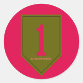 Abteilung Infanterie Runder Aufkleber (Vorderseite)