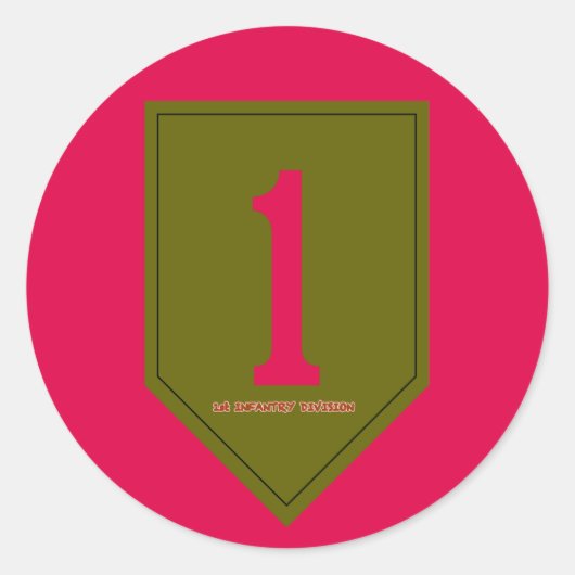 Abteilung Infanterie Runder Aufkleber (Vorderseite)