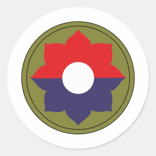 Abteilung Infanterie Runder Aufkleber (Vorderseite)