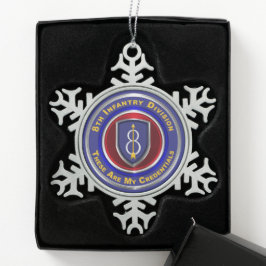 Abteilung Infanterie Schneeflocken Zinn-Ornament