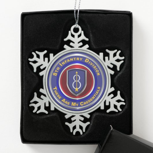 Abteilung Infanterie Schneeflocken Zinn-Ornament (Box)