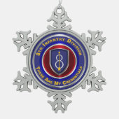 Abteilung Infanterie Schneeflocken Zinn-Ornament (Vorderseite)
