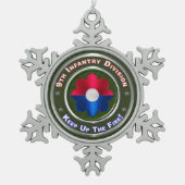 Abteilung Infanterie Schneeflocken Zinn-Ornament (Vorderseite)