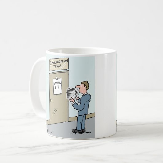 Abteilung Kommunikation Kaffeetasse (Vorderseite Links)