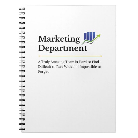 Abteilung Marketing Notizblock (Vorderseite)