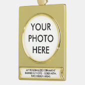 ABTEILUNG Personalisierter BANNER-FOTOS - "GOLD" Banner-Ornament Gold (Links)