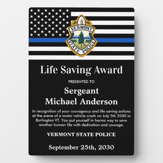 Abteilung "Polizei-Leben Rett" Fotoplatte (Vorderseite)