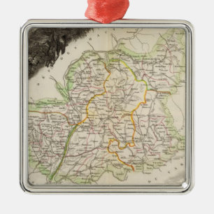 Abteilung über niedrige Alpen Silbernes Ornament