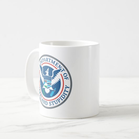 Abteilung von heimatStupidity Kaffeetasse (Vorderseite Links)
