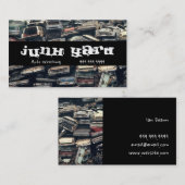 Abtragung von Auto-Werbeteilen Recycelnd Metall Visitenkarte (Vorne/Hinten)