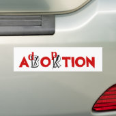 ABTREIBUNG/Adoption Autoaufkleber (Auf Auto)