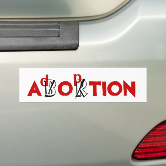 ABTREIBUNG/Adoption Autoaufkleber (Auf Auto)