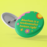 Abtreibung ist eine grundlegende Feministin für Me Button<br><div class="desc">Abtreibung ist ein grundlegendes Menschenrecht,  geschrieben in Retrogelb-Schriftart auf einem funky Hippie-Style-Button für einen Feministen der Wahl. Mit diesem niedlichen grünen Knopf mit hübschen Blume lassen Sie sich von Ihrem Spaß verzaubern,  während Sie sich auch für die Frauenrechte und die Wahlbefürworter stehend haben.</div>