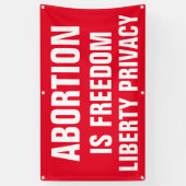 Abtreibung ist Freedom Liberty Privacy Pro Banner (Vertikal)