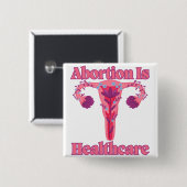 Abtreibung ist Gesundheit Button (Vorne & Hinten)
