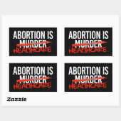 Abtreibung ist Gesundheit Rechteckiger Aufkleber (Blatt)