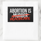 Abtreibung ist Gesundheit Rechteckiger Aufkleber (Tasche)
