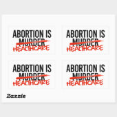 Abtreibung ist Gesundheit Rechteckiger Aufkleber (Blatt)