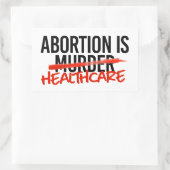 Abtreibung ist Gesundheit Rechteckiger Aufkleber (Tasche)