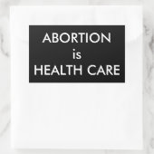 Abtreibung ist Gesundheitsfürsorge für die Rechte Rechteckiger Aufkleber (Tasche)
