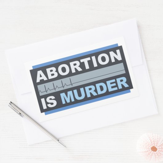 Abtreibung ist Mord Rechteckiger Aufkleber (Umschlag)