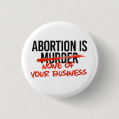 Abtreibung ist nichts von deinem Geschäft Button (Vorderseite)