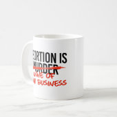 Abtreibung ist nichts von deinem Geschäft Kaffeetasse (Vorderseite Links)
