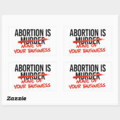 Abtreibung ist nichts von deinem Geschäft Rechteckiger Aufkleber (Blatt)