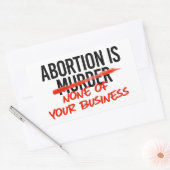 Abtreibung ist nichts von deinem Geschäft Rechteckiger Aufkleber (Umschlag)