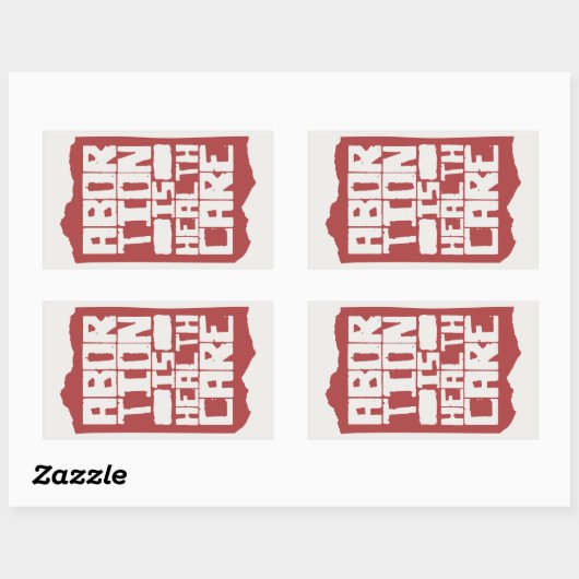 Abtreibung ist Unterstützung der Gesundheitsfürsor Rechteckiger Aufkleber (Blatt)