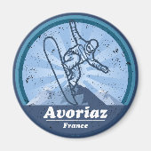 Abtreibung Skistation - Snowboard Magnet (Vorne)