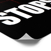 Abtreibung stoppt ein schlagendes Herzplakat Poster (Ecke)