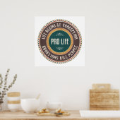 Abtreibungen töten Menschen Poster (Küche)