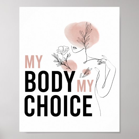Abtreibungsrechte, Pro Choice, mein Körper meine W Poster (Vorne)