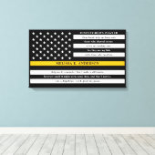 Abtretung der Personalisierten dünnen Goldlinie Leinwanddruck (Insitu (Holzboden))