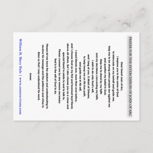 Abtretung des Pfarrers Dankeskarte (Rückseite)