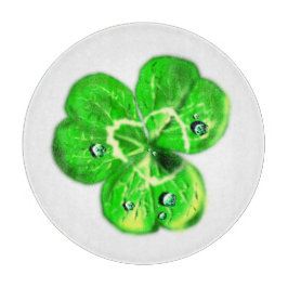 Abtropfen von Tau auf der Clover Cutting Board Schneidebrett