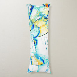 Abtropffarbene Tinte, Bild von gelben, blauen, zya Seitenschläferkissen